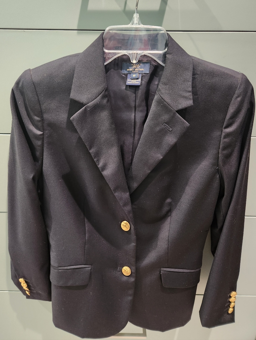 Brooks Brothers "346" Classic Women's Black Blazer with Gold Buttons